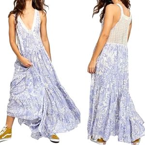 NWT🌼OFFER🌼 Free People Teirs for You Summer Vibes Boho Floral Purple Dress
